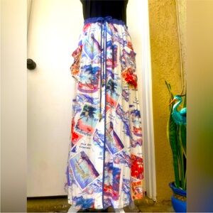 Peter Som Colorful Graphic Maxi Skirt